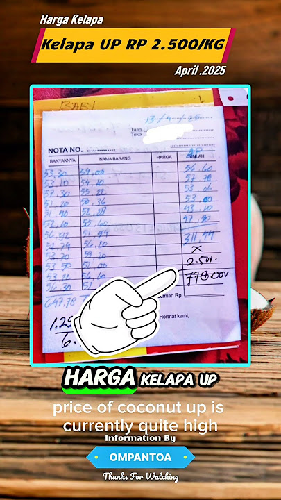 Harga Kelapa UP ( ex kupas babi)
