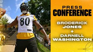 Broderick Jones & Darnell Washington Press Conference (July 30) | Pittsburgh Steelers