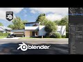 Realistic exterior archviz in blender  beginner architecture tutorial