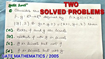 Gate mathematics 2005 | linear functional | linear algebra