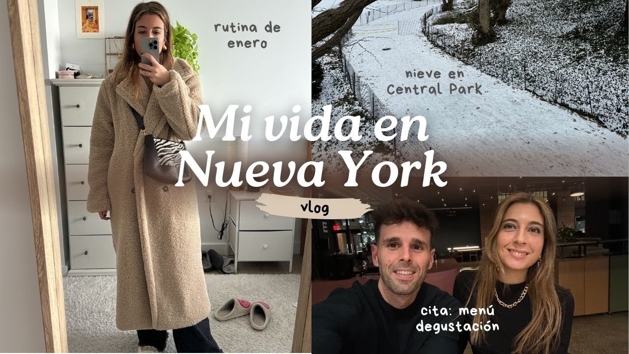 Mi vida en Nueva York🗽| VLOG: nieve en Central Park, empieza la rutina de enero y restaurantes🍔