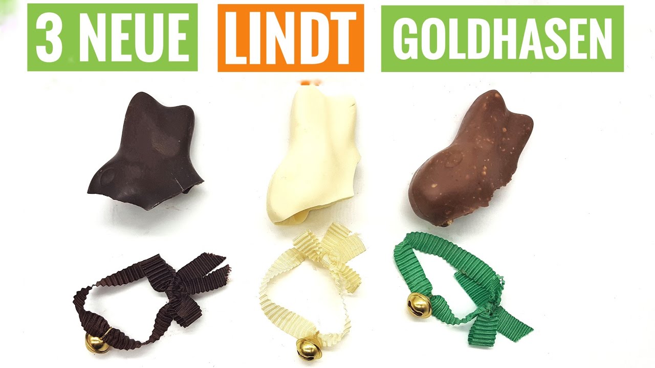 Lindt Goldhase In 3 Neuen Sorten Weiss Edelbitter Nuss Youtube
