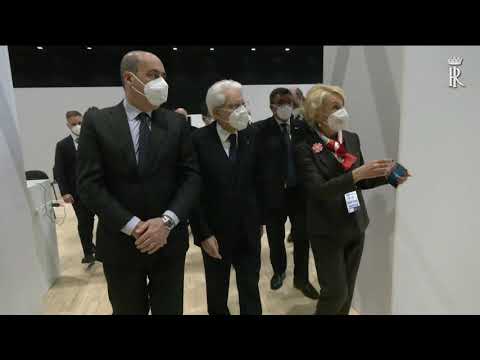 Mattarella visita il nuovo Centro vaccinale anti Covid presso il Centro Congressi la Nuvola dell’EUR
