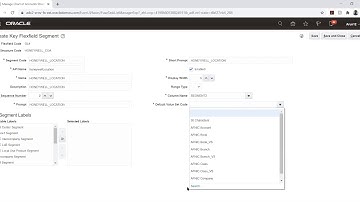 Oracle Fusion Financials - COA Structure