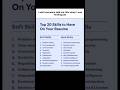 Top 20 Skills To Have On Your Resume #youtubeshorts #shortvideo #youtuber #ytshorts #india #shorts