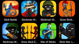 Stick Battle,Grow Stickman Empire,Grow Stick Empire,War Of Sticks,Stickman War,Sticky Army,Stick WW2