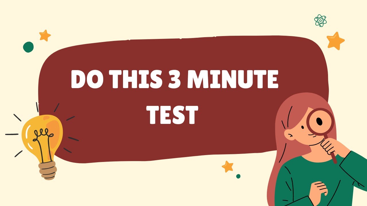 DO THIS 3 MINUTE TEST FOR CANDIDA