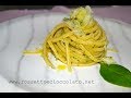 Linguine con pesto e baccal