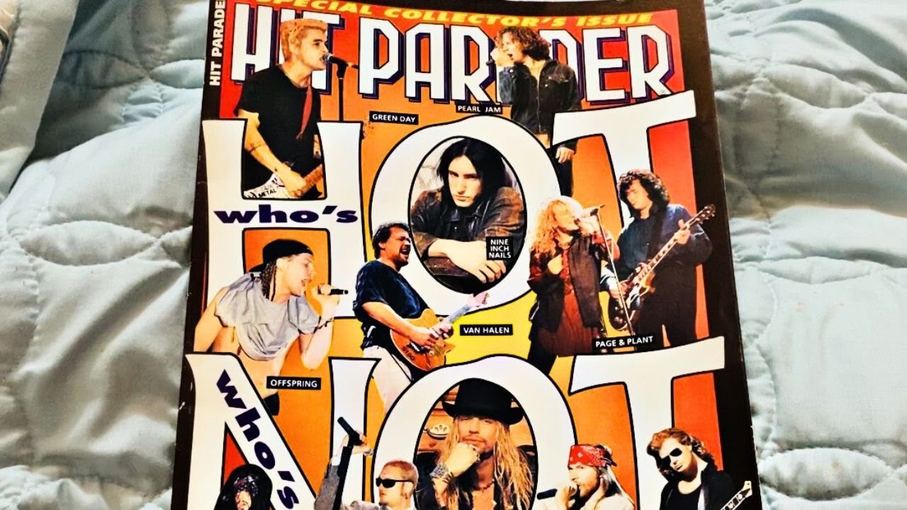 ASMR Просматриваю журнал Hit Parader Rock Magazine, август 1995 г. (шепотом)