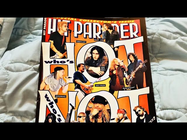 ASMR Looking through A Hit Parader Rock Magazine August 1995 (Whispered)