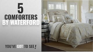 Top 10 Waterford Comforters [2018]: Waterford Linens "Olivette" Reversible Comforter Set in