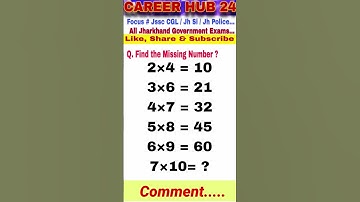 Numbers Series Shorts Tricks. Find the Missing Number #shortvideo #ytshorts #trending #maths