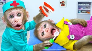 KiKi Monkey doctor pretend play help baby with the Toothache | KUDO ANIMAL KIKI screenshot 4