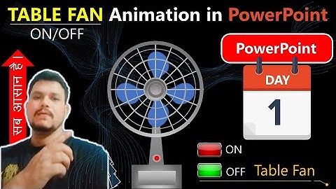 PowerPoint Animation Table Fan ON/OFF Video || PowerPoint Presentation Skill in Hindi