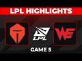 TES vs WE Highlights Game 5 | LPL 2026 Playoffs | Top Esports vs Team WE