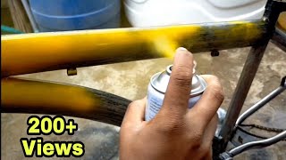 घर पे सायकल को कलर कैसे करे 🚲ll How To Spray Paint Bicycle At Home🚲