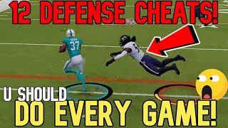 ⚠️12 CHEATS U DON'T KNOW⚠️That Give U An UNFAIR ADVANTAGE ON DEFENSE in Madden NFL 22 Gameplay! Tips