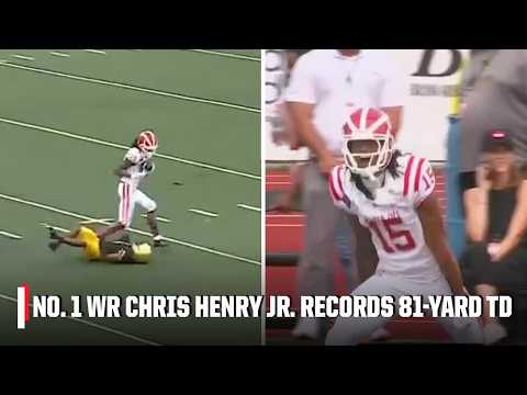 No. 1 WR & Ohio State commit Chris Henry Jr. makes an incredible 81-yard catch for a TD 🤯 | SC Next