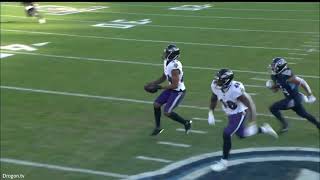 Marcus Peters and the Ravens get payback on the Titans and STOMP on their Logo!