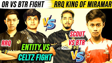 TSM Entity Vs Celtz Best 4V4 Fight | RRQ King Of Miramar | OR Vs BTR Squad Intense Battle In PMWL
