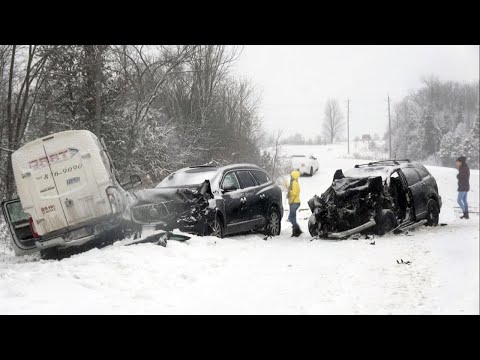 Chaos in Ontario Today! Extreme Snow Storm Caused Many Major Incident ...