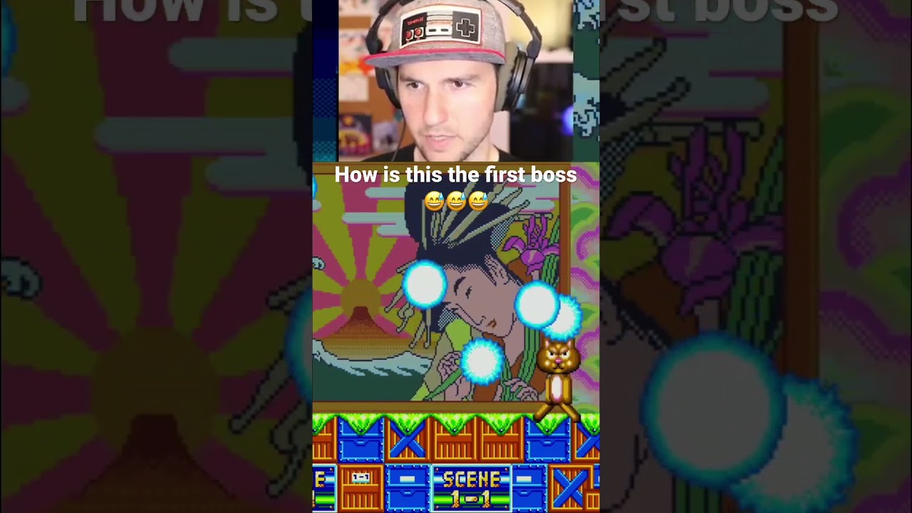 Playing Dynamite Headdy for the Dance the Robo trophy wasn’t expecting impossible first boss 😅😅