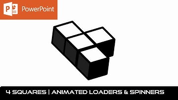 3D Squares Animation in PowerPoint 2016 Tutorial | Animated Loaders and Spinners