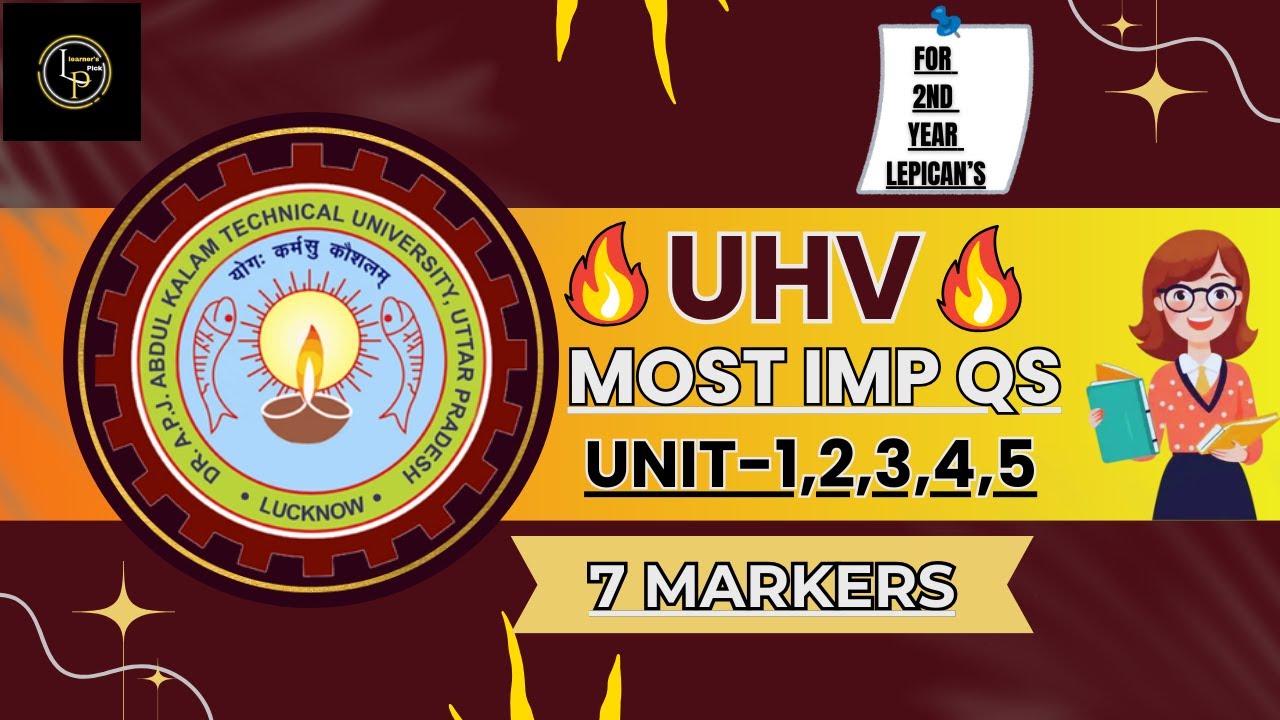 UHV MOST IMPORTANT 7 MARKER QUESTIONS FOR BTECH AKTU 2ND YEAR STUDENTS ...