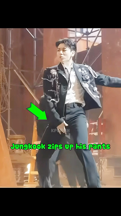 Cara Jungkook Menutup Ritsleting Celananya Terlihat Seperti Koreografi 😎🤩 #shorts #jungkook #bts