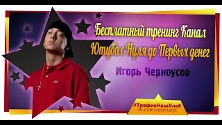 Бесплатный тренинг Канал Ютуба с Нуля до Первых денег Бесплатный тренинг Канал Ютуба с Нуля до Первых денег