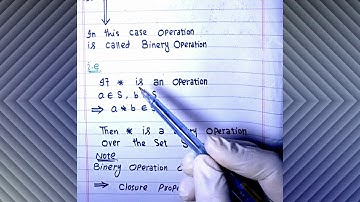 Concept Of Binary Operation In Group Theory |  Definition Of Binery Operation In Hindi