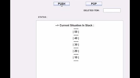 Stack In GUI By Java. || IDE :- Eclipse