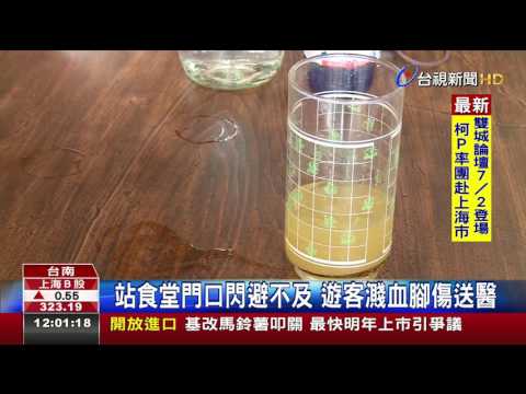 食堂老闆亂砸酒杯遊客逛街小腿遭割傷