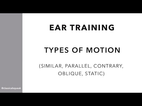 Types Of Motion Similar Parallel Contrary Oblique Static Music Theory Ear Training 