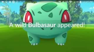 Pokémon GO - Catching a BULBASAUR (experimental landscape view via Set Orientation app) screenshot 4