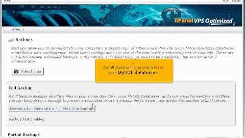 How to back up your Joomla database using cPanel - Joomla Tutorials