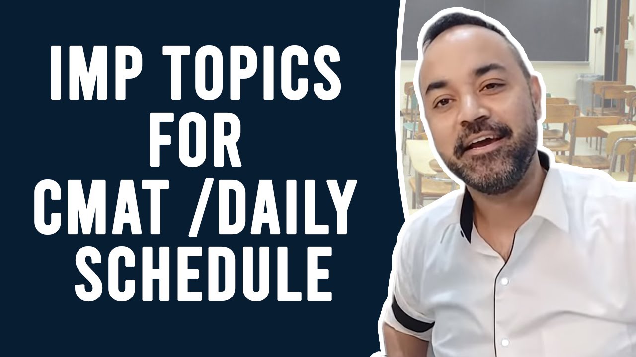 Important Topics for CMAT ! One Month to CMAT | Preparation Plan |Daily Schedule !
