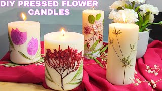 DIY Pressed Flower Candles - The Easy Way