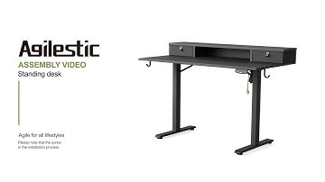 Agilestic Standing Desk with 2 Drawers-Animated Installation
