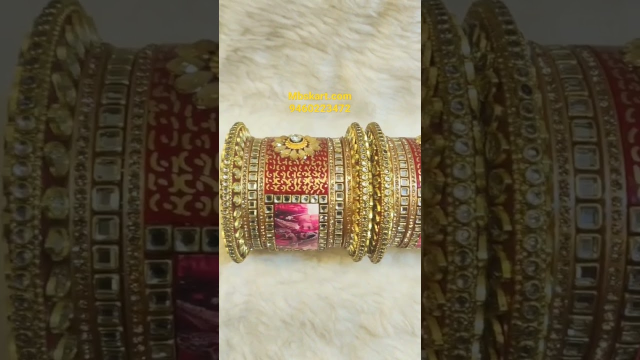 bridal bangles set with photos order online whatsapp or call 9460223472 