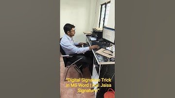 "Digital Signature Trick in MS Word | Asli Jaisa Signature!"#SignatureInWord#DigitalSignature#