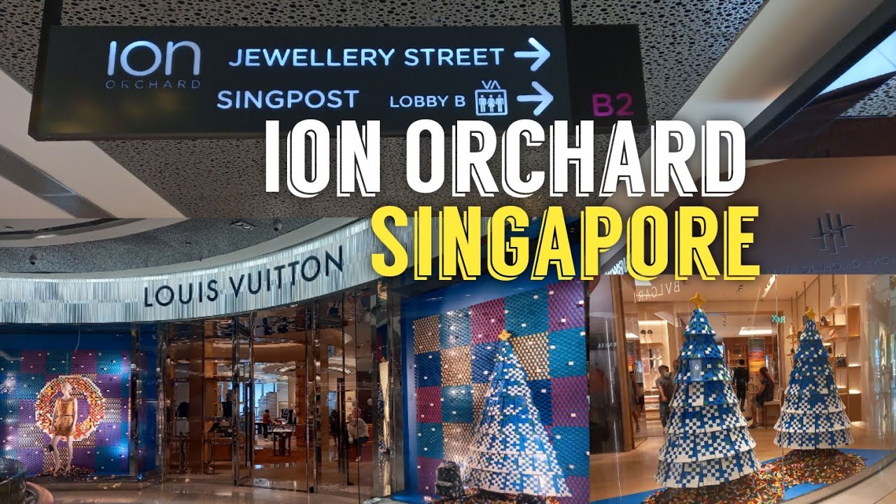 Handbags in Louis Vuitton store at ION Orchard with collection by