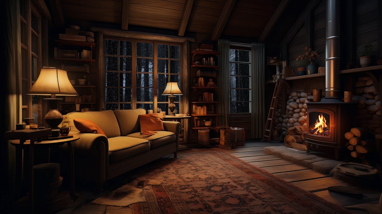 Rain on Window with Wind Sounds⛈Sounds of Rain and Thunder for Sleeping