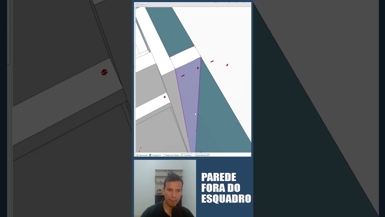 ROUPEIRO EM PAREDE FORA DO ESQUADRO #arquitetura #closet #mdf