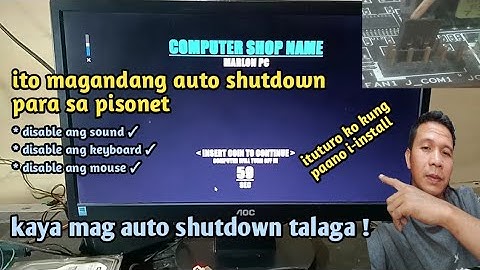 paano lagyan ng auto shutdown ang pisonet || auto shutdown V.8 INSTALLATION
