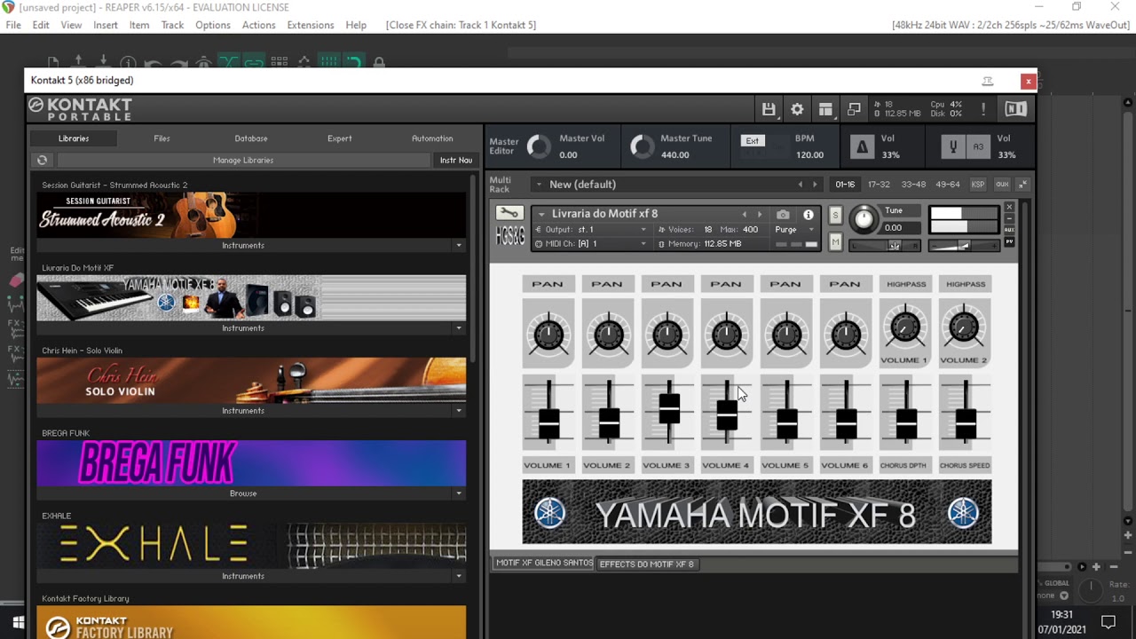 Livraria Yamaha Motif XF 8 Kontakt YouTube