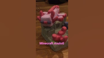 Minecraft Axolotl in polymer clay #minecraft #polymerclay  #shorts