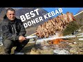 SUCH A DELICIOUS DONER YOU WILL NOT FIND ANYWHERE! DONER COOKED OVER A CAMPFIRE IN THE MOUNTAINS!