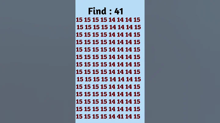 find the odd number 👉 41