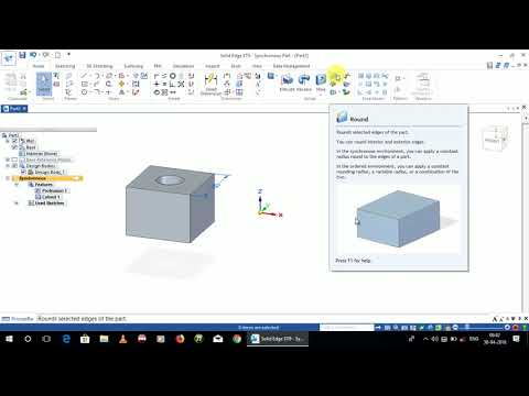 Solid Edge Tutorial for Beginners- Blend Command
